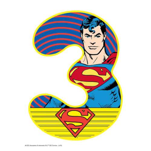 Superman Number 3 Edible Icing Image - Click Image to Close